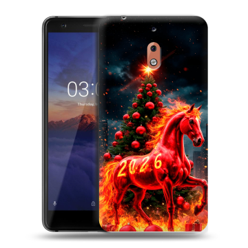 Силиконовый чехол на Nokia 2.1 с принтом Новый год