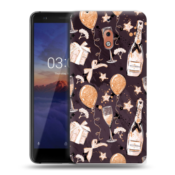Силиконовый чехол на Nokia 2.1 с принтом Новый год