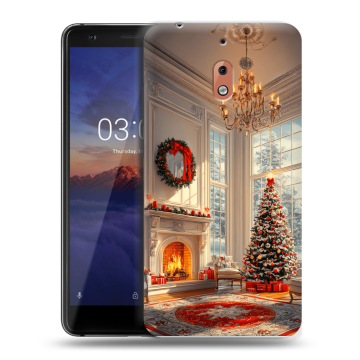 Силиконовый чехол на Nokia 2.1 с принтом Новый год