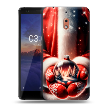 Силиконовый чехол на Nokia 2.1 с принтом Новый год