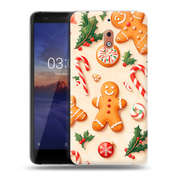 Силиконовый чехол на Nokia 2.1 с принтом Новый год