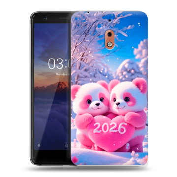 Силиконовый чехол на Nokia 2.1 с принтом Новый год