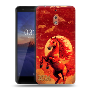 Силиконовый чехол на Nokia 2.1 с принтом Новый год