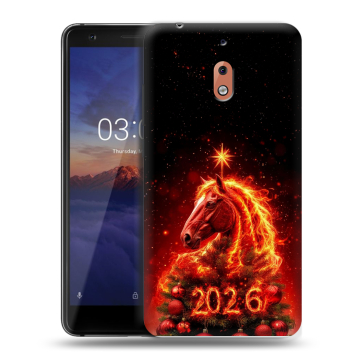 Силиконовый чехол на Nokia 2.1 с принтом Новый год