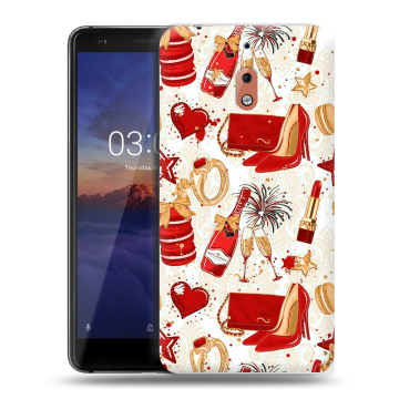 Силиконовый чехол на Nokia 2.1 с принтом Новый год