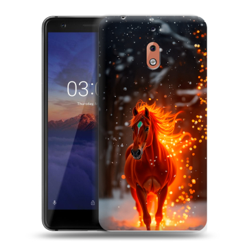 Силиконовый чехол на Nokia 2.1 с принтом Новый год