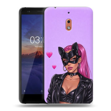 Силиконовый чехол на Nokia 2.1 с принтом женский
