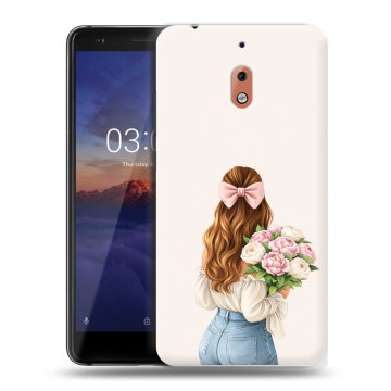 Силиконовый чехол на Nokia 2.1 с принтом женский
