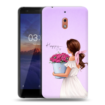Силиконовый чехол на Nokia 2.1 с принтом женский