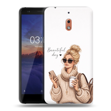 Силиконовый чехол на Nokia 2.1 с принтом женский Силиконовый чехол на Nokia 2.1 с принтом женский