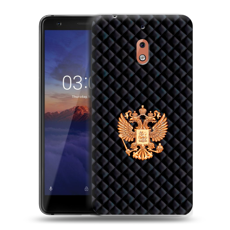 Силиконовый чехол на Nokia 2.1 с принтом Герб России принт Силиконовый чехол на Nokia 2.1 с принтом Герб России принт