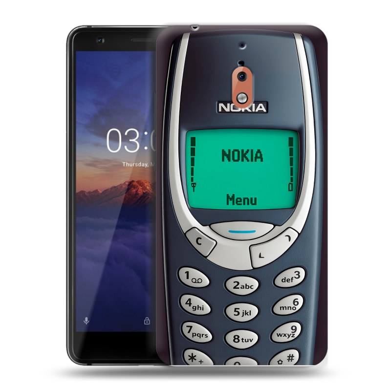 Силиконовый чехол на Nokia 2.1 с принтом Старый телефон Силиконовый чехол на Nokia 2.1 с принтом Старый телефон
