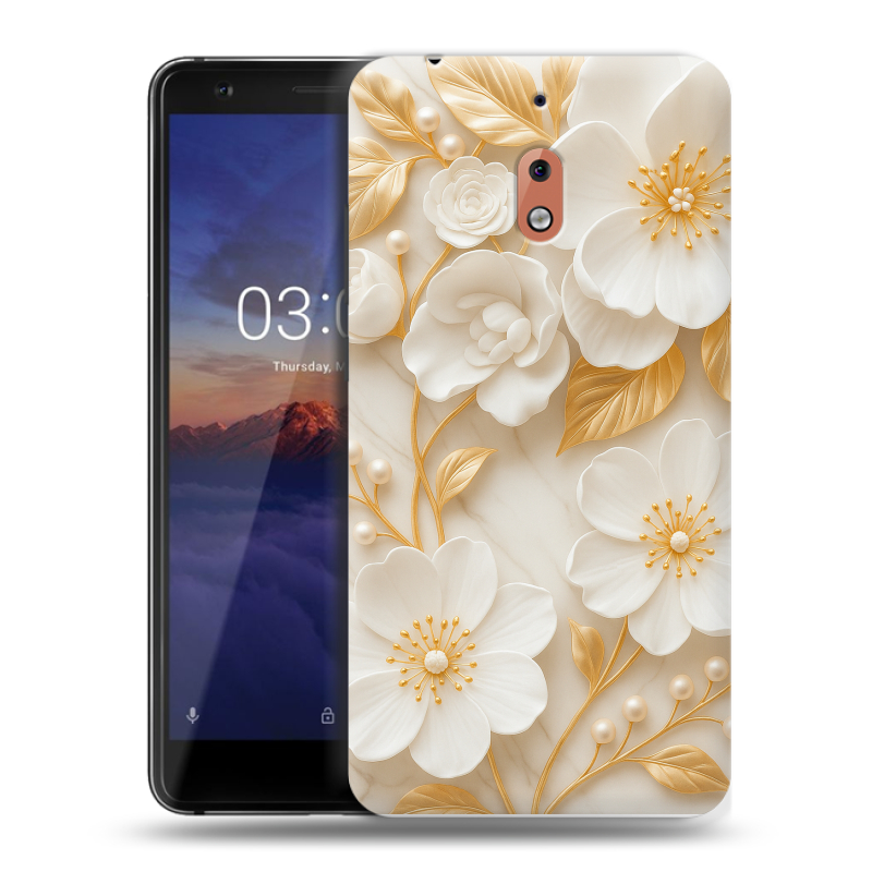 Силиконовый чехол на Nokia 2.1 с принтом Цветы Силиконовый чехол на Nokia 2.1 с принтом Цветы