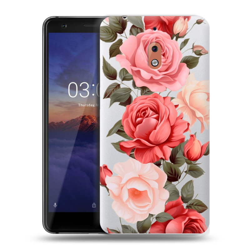 Силиконовый чехол на Nokia 2.1 с принтом Розы Силиконовый чехол на Nokia 2.1 с принтом Розы