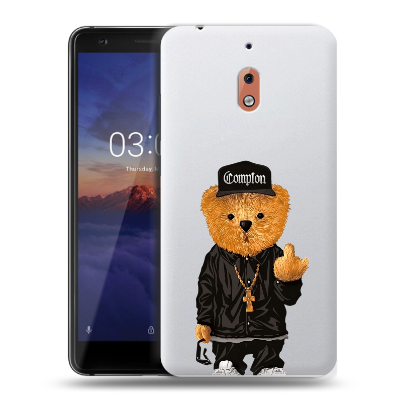 Силиконовый чехол на Nokia 2.1 с принтом Плюшевый медведь Силиконовый чехол на Nokia 2.1 с принтом Плюшевый медведь