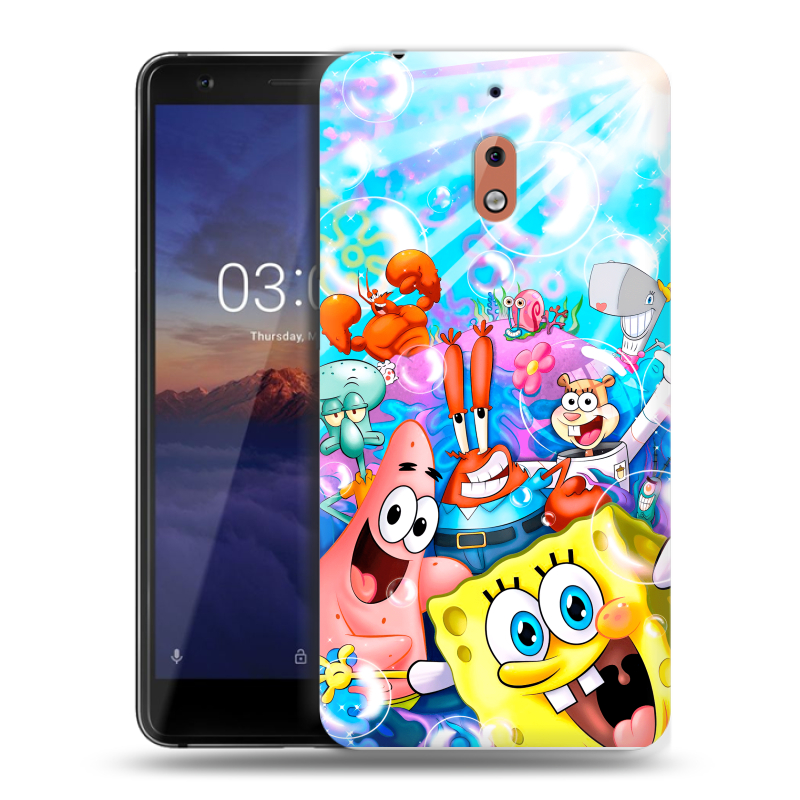 Силиконовый чехол на Nokia 2.1 с принтом спанчбоб спанч боб Силиконовый чехол на Nokia 2.1 с принтом спанчбоб спанч боб