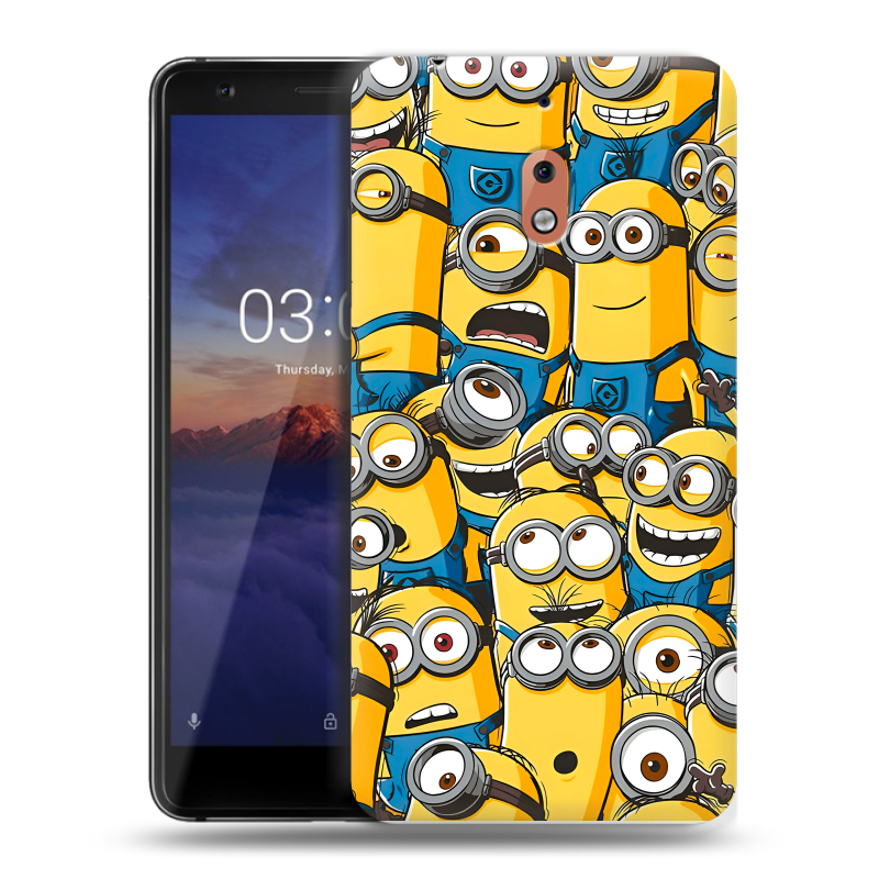 Силиконовый чехол на Nokia 2.1 с принтом Миньоны Силиконовый чехол на Nokia 2.1 с принтом Миньоны
