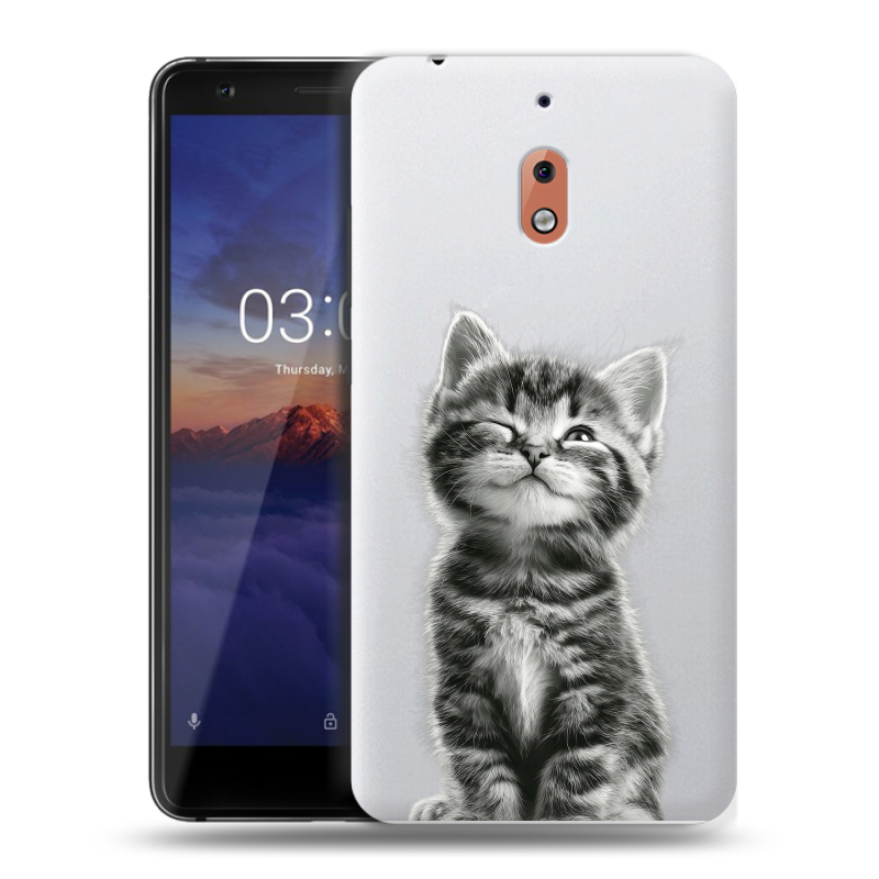Силиконовый чехол на Nokia 2.1 с принтом Котенок Силиконовый чехол на Nokia 2.1 с принтом Котенок