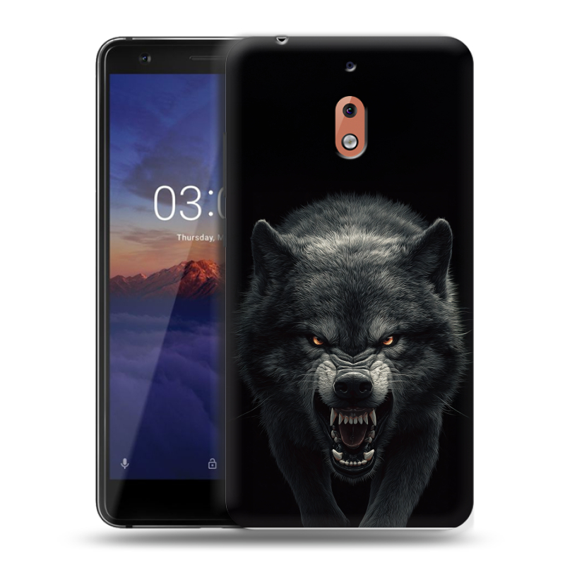 Силиконовый чехол на Nokia 2.1 с принтом Волк Силиконовый чехол на Nokia 2.1 с принтом Волк
