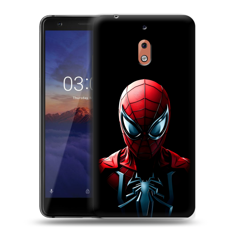 Силиконовый чехол на Nokia 2.1 с принтом Spiderman Человек паук Силиконовый чехол на Nokia 2.1 с принтом Spiderman Человек паук