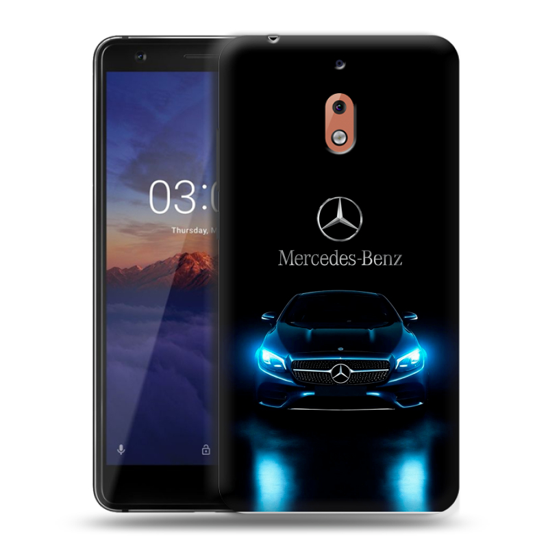 Силиконовый чехол на Nokia 2.1 с принтом Mercedes Мерседес Силиконовый чехол на Nokia 2.1 с принтом Mercedes Мерседес