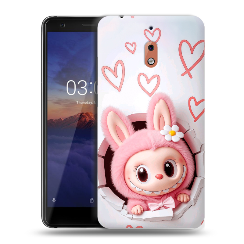 Силиконовый чехол на Nokia 2.1 с принтом Labubu Лабубу Силиконовый чехол на Nokia 2.1 с принтом Labubu Лабубу