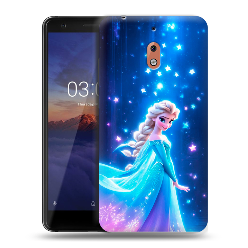 Силиконовый чехол на Nokia 2.1 с принтом Холодное сердце Frozen Силиконовый чехол на Nokia 2.1 с принтом Холодное сердце Frozen