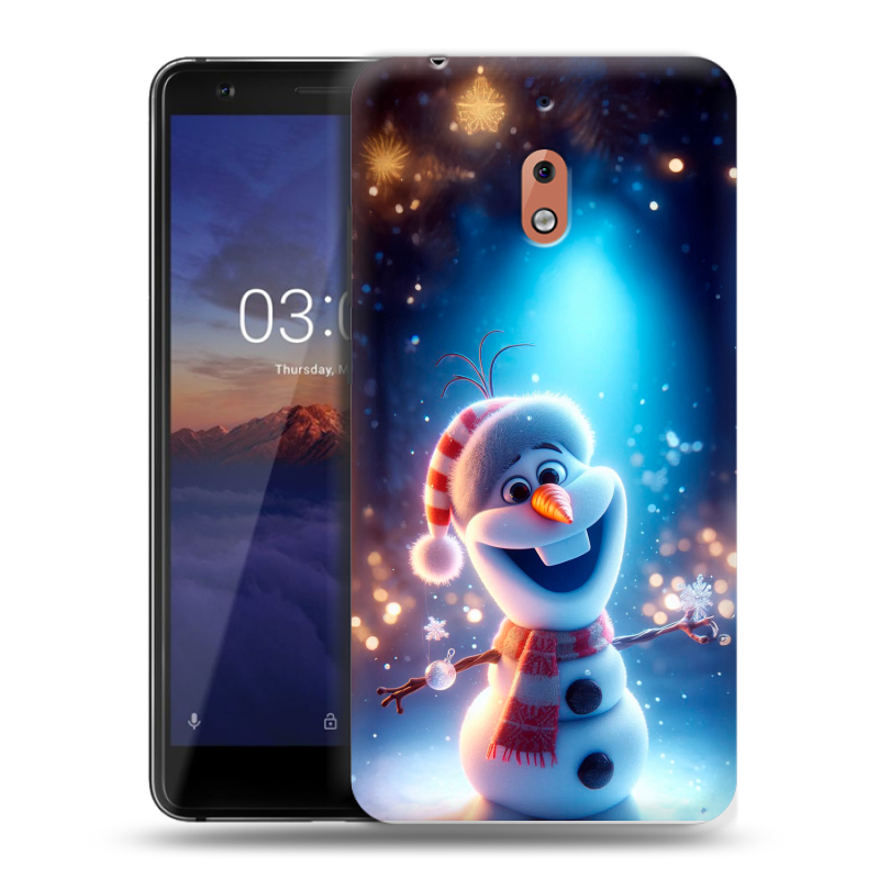 Силиконовый чехол на Nokia 2.1 с принтом Новый год Силиконовый чехол на Nokia 2.1 с принтом Новый год