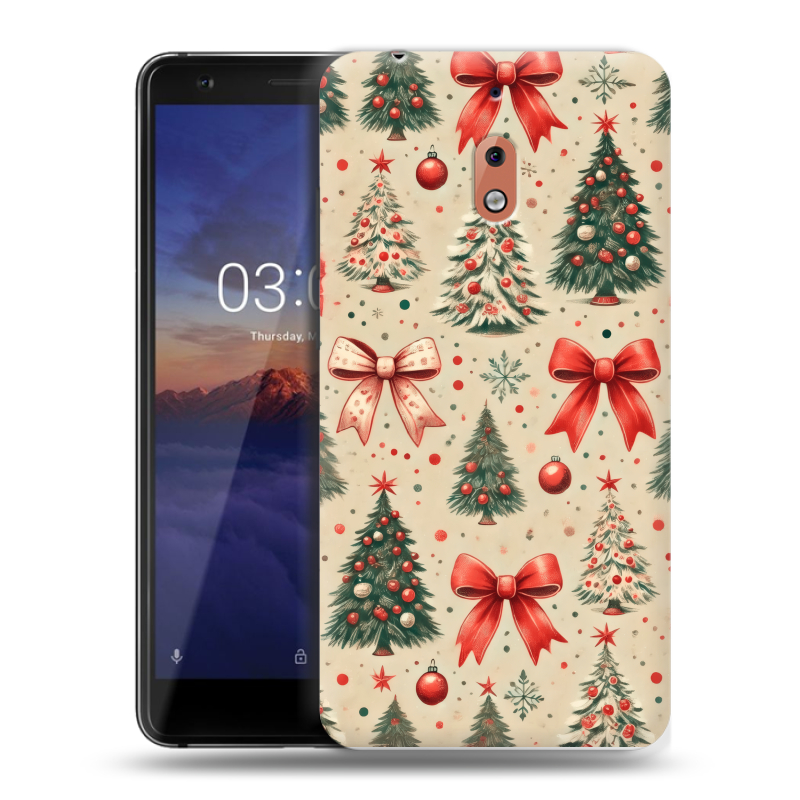 Силиконовый чехол на Nokia 2.1 с принтом Новый год Силиконовый чехол на Nokia 2.1 с принтом Новый год