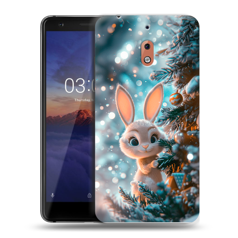 Силиконовый чехол на Nokia 2.1 с принтом Новый год Силиконовый чехол на Nokia 2.1 с принтом Новый год
