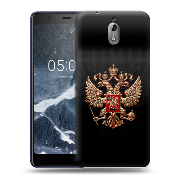 Силиконовый чехол на Nokia 3.1 с принтом Герб России Силиконовый чехол на Nokia 3.1 с принтом Герб России