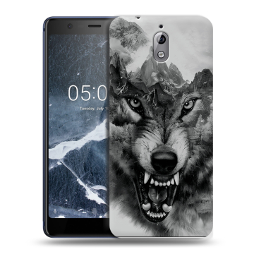 Силиконовый чехол на Nokia 3.1 с принтом Волк Силиконовый чехол на Nokia 3.1 с принтом Волк