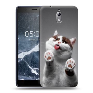 Силиконовый чехол на Nokia 3.1 с принтом Коты Силиконовый чехол на Nokia 3.1 с принтом Коты