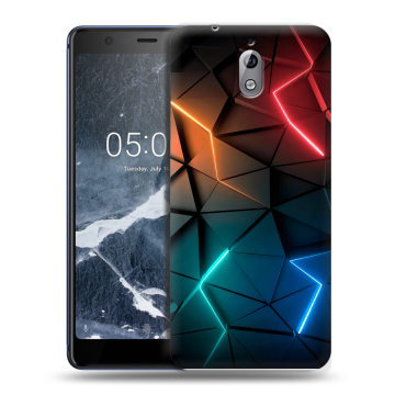 Силиконовый чехол на Nokia 3.1 с принтом Абстракция неон Силиконовый чехол на Nokia 3.1 с принтом Абстракция неон