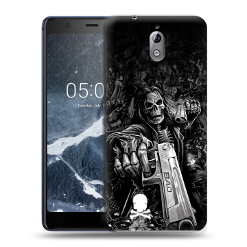 Силиконовый чехол на Nokia 3.1 с принтом Скелет Силиконовый чехол на Nokia 3.1 с принтом Скелет