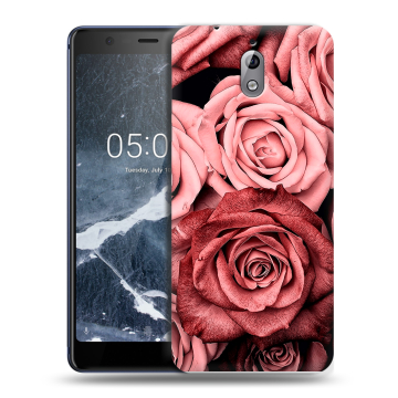 Силиконовый чехол на Nokia 3.1 с принтом Цветы розы Силиконовый чехол на Nokia 3.1 с принтом Цветы розы