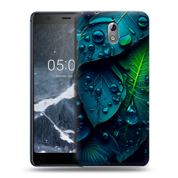 Силиконовый чехол на Nokia 3.1 с принтом Листья Силиконовый чехол на Nokia 3.1 с принтом Листья