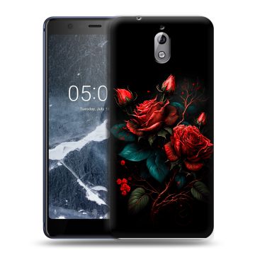 Силиконовый чехол на Nokia 3.1 с принтом Розы красные