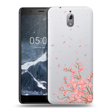 Силиконовый чехол на Nokia 3.1 с принтом Ветка сакуры