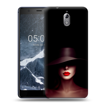 Силиконовый чехол на Nokia 3.1 с принтом Девушка в шляпе