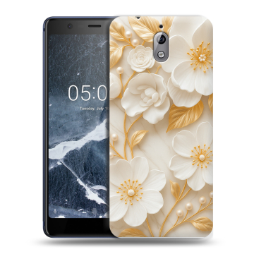 Силиконовый чехол на Nokia 3.1 с принтом Цветы