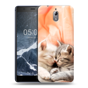 Силиконовый чехол на Nokia 3.1 с принтом Котята