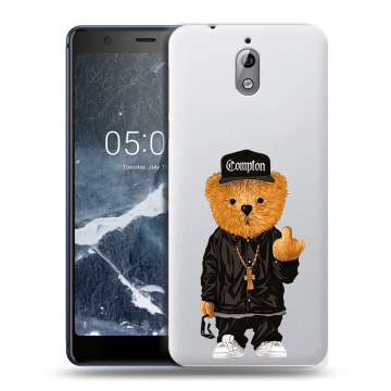 Силиконовый чехол на Nokia 3.1 с принтом Мишка