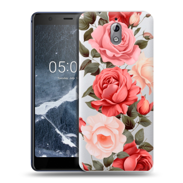 Силиконовый чехол на Nokia 3.1 с принтом Розы