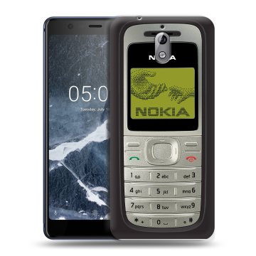 Силиконовый чехол на Nokia 3.1 с принтом Ретро Нокия