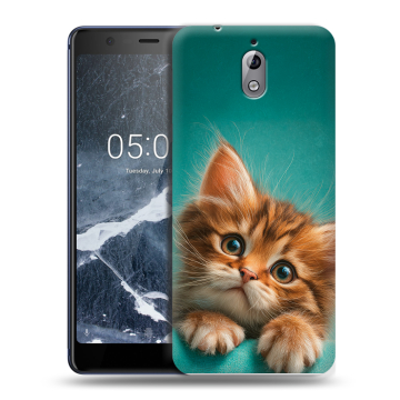 Силиконовый чехол на Nokia 3.1 с принтом котенок