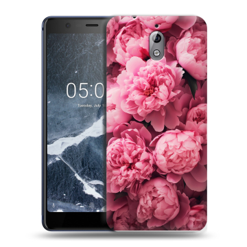 Силиконовый чехол на Nokia 3.1 с принтом цветы пионы