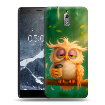 Силиконовый чехол на Nokia 3.1 с принтом сова