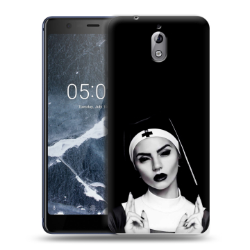 Силиконовый чехол на Nokia 3.1 с принтом монашка