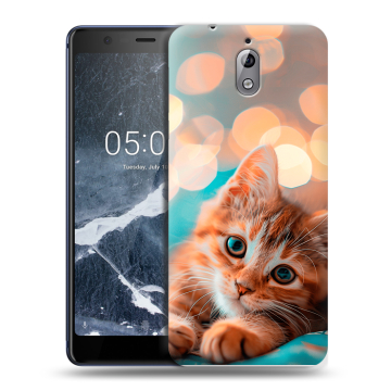 Силиконовый чехол на Nokia 3.1 с принтом котик